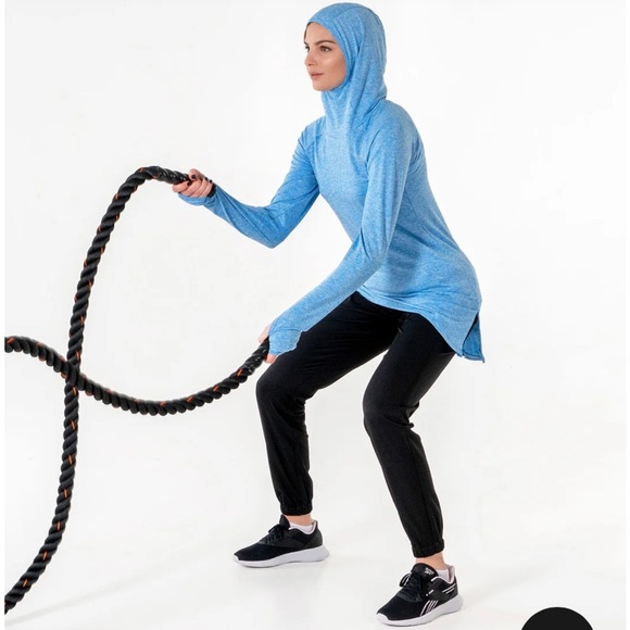 Halo Blue Long Sleeve Tunic Top size medium - Picture 5 of 9